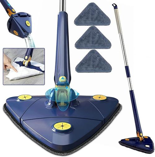 360° Rotatable Adjustable Cleaning Mop, Wall Mop Wall Cleaner with automatic water squeezing function