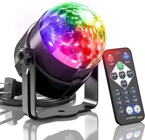 Disco Ball Light Party Lights dj Disco Lights, led Mini Colors Stage Lights Sound Activated Automatic, Strobe Light Halloween Christmas Decoration Lights Happy Birthday Gift Wedding Club Show