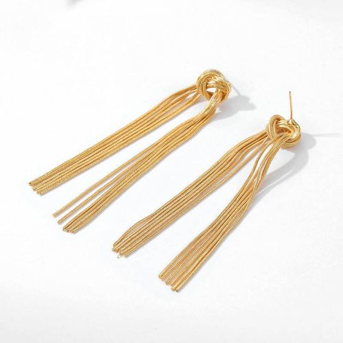 Sterling Silver Needle Vintage Round Flower Tassel Earrings - Retro Metal Long Earrings, European & American Fashion Elegant Luxury Earrings, Women's Unique Trendy Jewelry