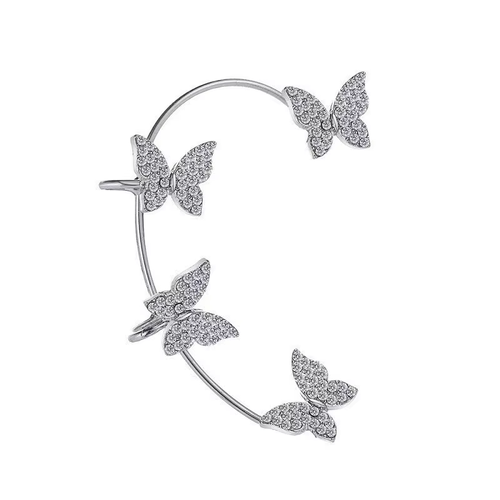 Trendy Hole-Free Elf Butterfly Ear Cuff - Light Luxury Diamond-Studded Earrings