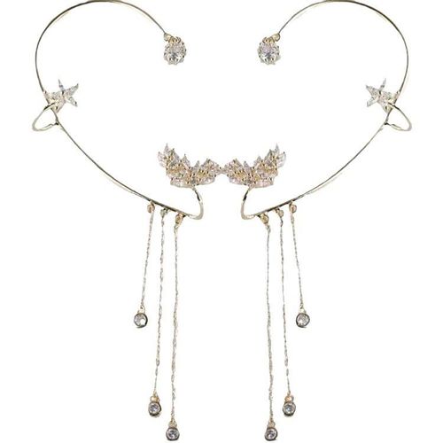 Star Tassel Clip-On Earrings - Celebrity-Inspired Luxury Earrings for Non-Pierced Ears, Unique High-End No-Piercing Ear Jewelry, Women's Trendy Niche Design Bestselling Clip Earrings