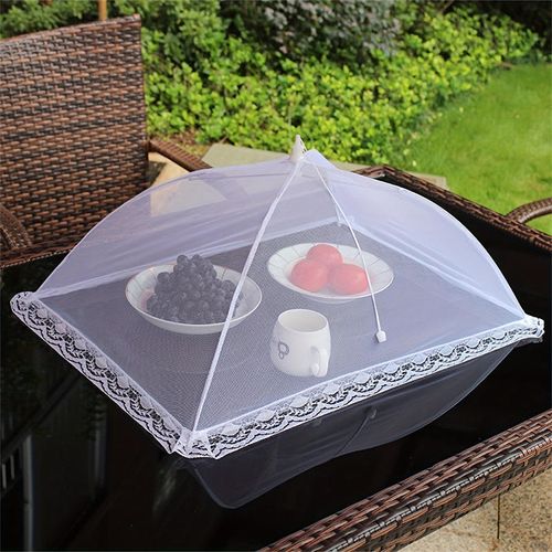 Small Foldable Pop-Up Mesh Food Cover - Reusable Dust & Insect Proof, Protective Net for Kitchen, Outdoor Picnics & Barbecues