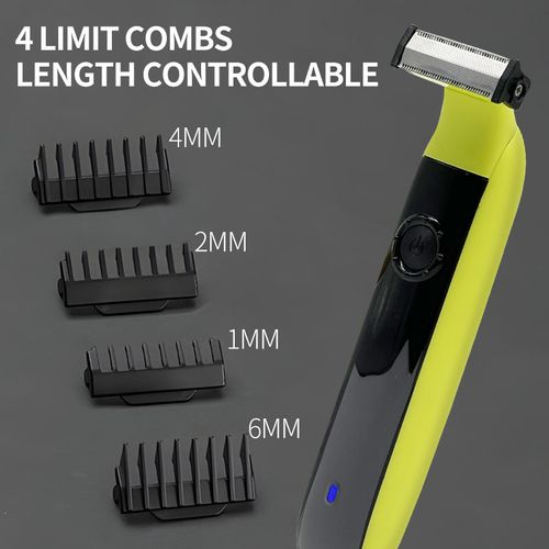 2025 New Men's Electric Hair Trimmer - Full-Body Washable, USB-C Fast Charging, 3-in-1 for Beard Body Hair Facial Grooming, Adjustable Comb + Dual Moving Blades, Painless Shaving (Wet & Dry Use), Low Noise & Portable Multifunctional Shave