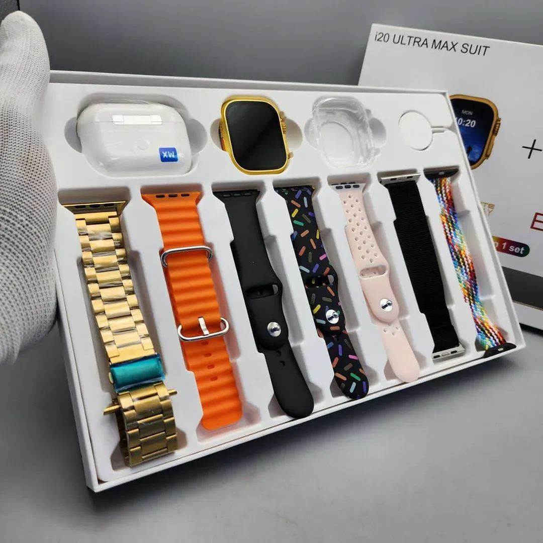 Smart Watch Multi-Accessory Set 7 Strap Watch With Airpods Pro-Cash On Delivery Free Shipping In Accra