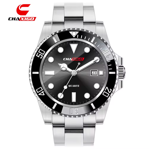 Chaxigo Luxury Men's Watch – Retro Black Full Steel Waterproof Wristwatch