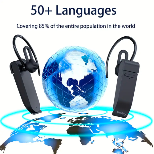 PEIKO WOLRD Language Transaltor Single Earphone Earbud Supports 136 Language Accent Online Real Time Voice Translation（What you see, what you get, cash on delivery）