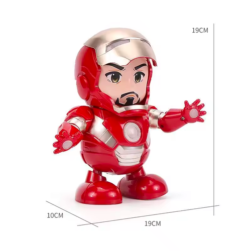 Hot selling plastic Iron super man Electronic Toy Dancing deformation super man robots Light Music christmas gift For Kids