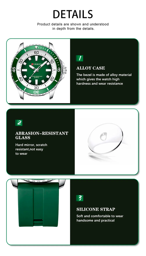 Luxury Men's Sport Watch with Silicone Strap - Top Brand Chronograph Wristwatch for Casual and Fashionable Wear