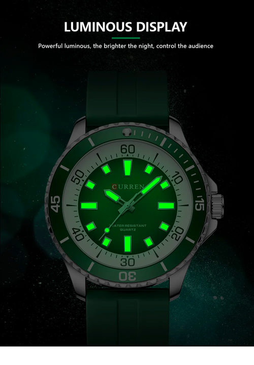 Luxury Men's Sport Watch with Silicone Strap - Top Brand Chronograph Wristwatch for Casual and Fashionable Wear