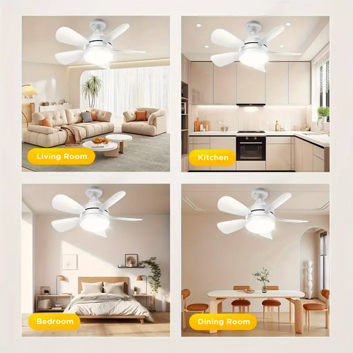 2-IN-1 PORTABLE CEILING FAN & LIGHT with Remote Control