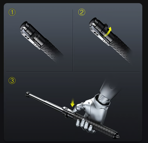 Self Defense Stick or Hand Pointer Extendable Telescopic Retractable Pointer