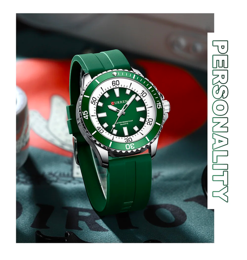 Luxury Men's Sport Watch with Silicone Strap - Top Brand Chronograph Wristwatch for Casual and Fashionable Wear