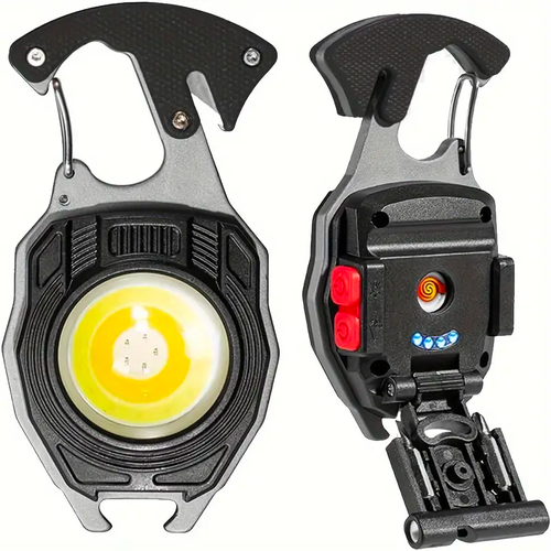 Light Up Your Life with the Ultimate Multi-Functional COB Keychain Flashlight – Your Everyday Essential!