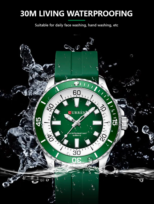 Luxury Men's Sport Watch with Silicone Strap - Top Brand Chronograph Wristwatch for Casual and Fashionable Wear