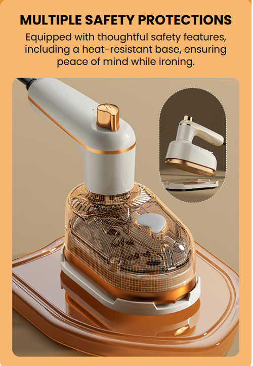 Wrinkle-Free Clothes in Just 5 Seconds!  Effortlessly Perfect Your Clothes with Our Handheld Portable Steam Iron