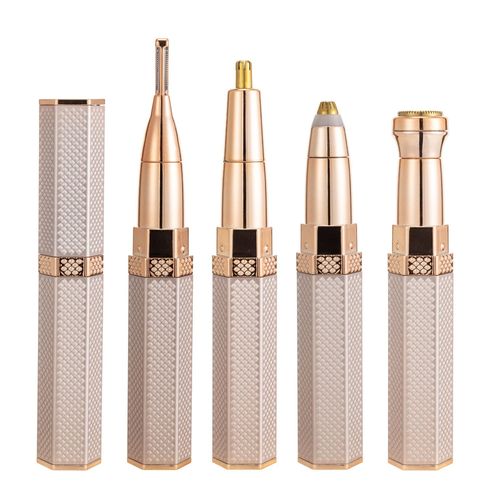 Barbeador Elétrico Facial 4 em 1 para Mulheres, Depilador de Corpo Inteiro Depilador de Sobrancelha Recarregável Biquini Aparador de Cabelo