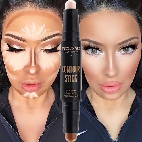 🔥Duas cabeças de dupla utilização concealer highlight pen refacer stick(comprar um por um tempo limitado e obter um para você)