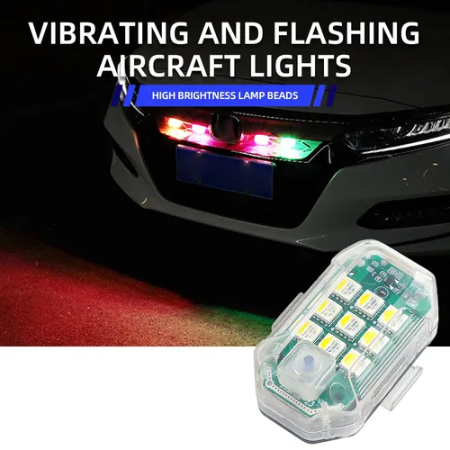 Lâmpada RGB controle remoto, indicador e aviso para veículos e drones