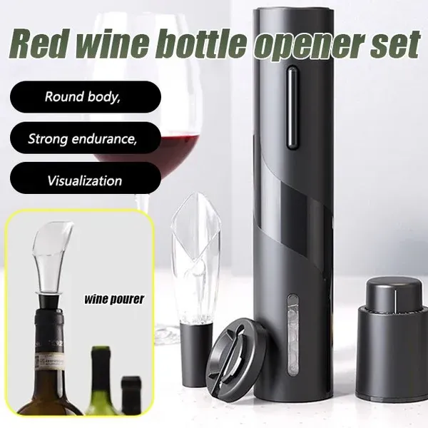 Abridor de garrafas de vinho elétrico definido para a festa de presente em casa Dia dos Namorados