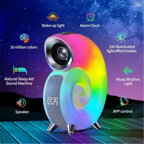 Nova chegada Wake-up Smart Conch LED Night Light Lamp com BT...