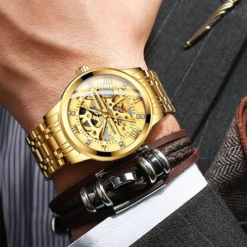 🔥Relógio de pulso à prova de água, feito de aço inoxidável e com iluminação noturna