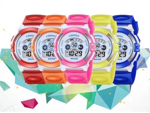 Dynamic Color design Fashion Girls Boys Sport led Digital Watch Electronic children's watch
