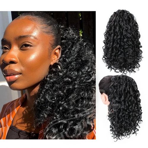 Afro Kinky Curly Peruca Cordão