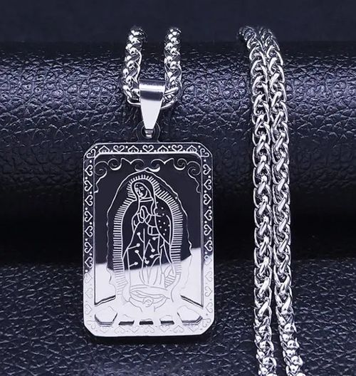 🔥Vintage quadrado virgem maria oração colar colar (50% de desconto por tempo limitado)