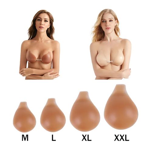 Sutiã invisível de silicone lavável e reutilizável