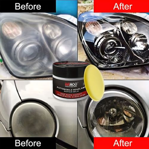 🔥Araba Farı Restorasyon Kiti - Kristal Kaplama Parlatma & Çizik Giderici, Sararmayı Önleyici💕(50% de desconto por tempo limitado)