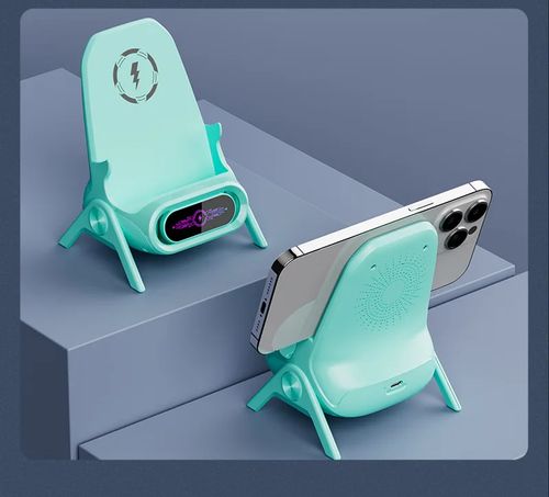 Novo design universal 15W phone holder carregamento sem fio amplificador