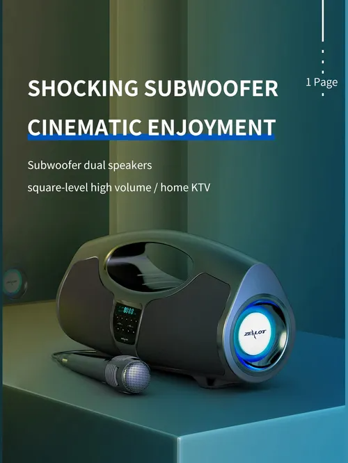 Alto-falante Karaoke Alto-falante Bluetooth de 20W ZEALOT P1.