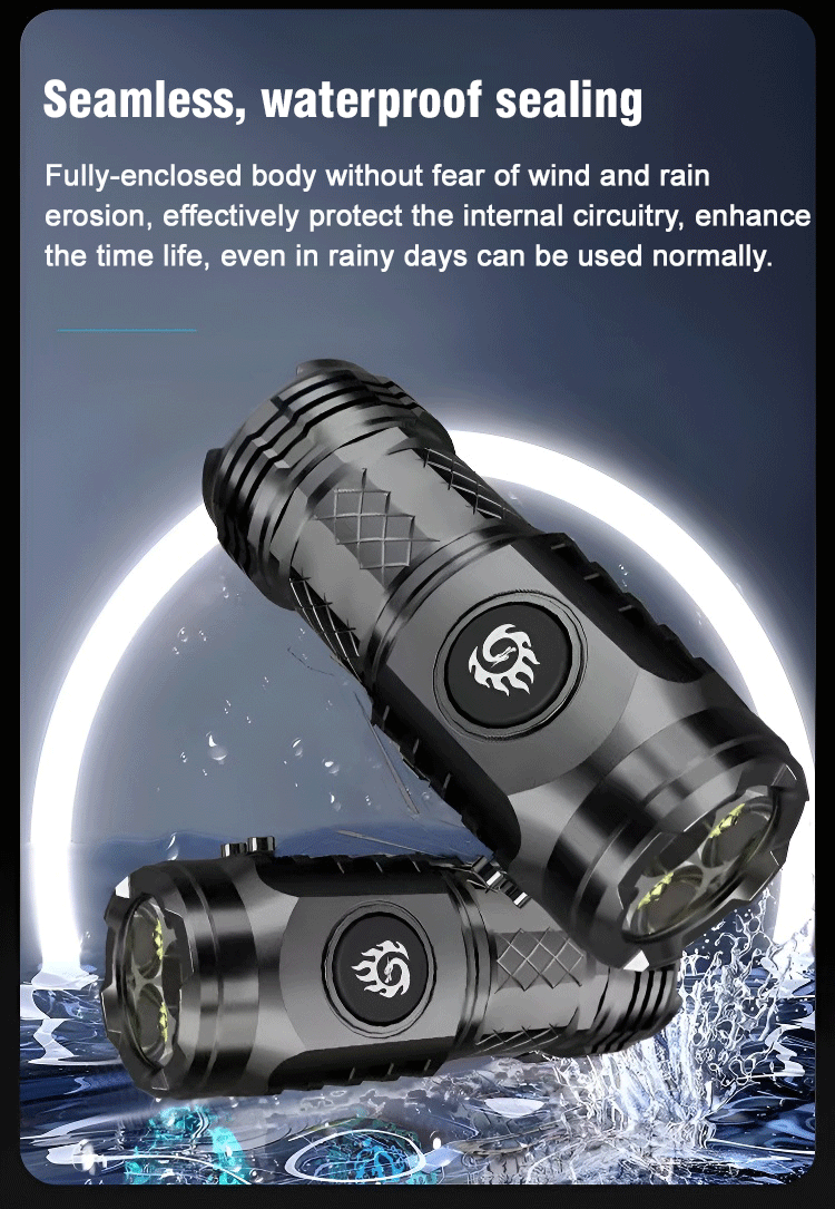 🔥Upgrade Your Adventures! Get the German Three-eyed Monster Mini Flash Super Power Flashlight Now & Shine Brightly in Style 362 sales