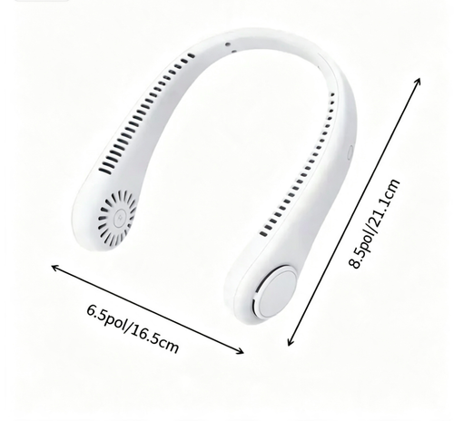 Portable Neck Fan, Hands Free Bladeless Fan, 3 Speeds, Battery Operated Wearable Cooling Personal Fan, Personal Cooling Fans, USB Rechargeable Fan for Outdoor Indoor, Portable Cordless Fan, Birthday Gifts for Men Women Mom Dad