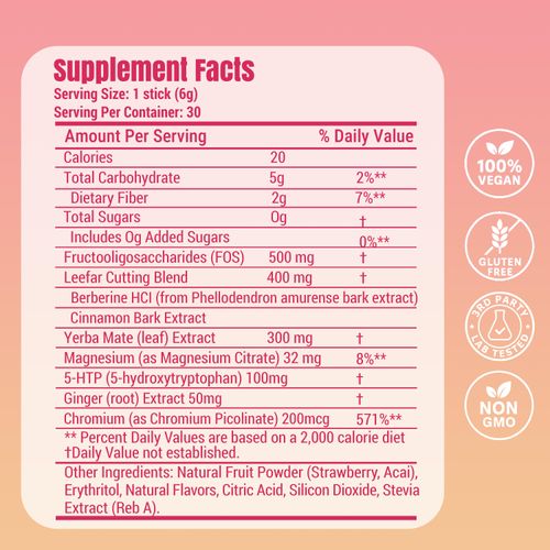 Cutting Drink Mix – | Strawberry Açaí Flavor – 30 Servings