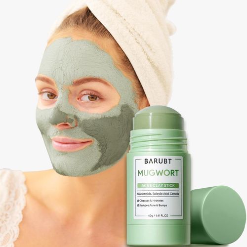 Clay Stick 2PCS Combo ,Mugwort Clarifying , Volcano Detox ,Bright Boost Even Tone Deep Pore Cleansing Oil Control Non-Stripping