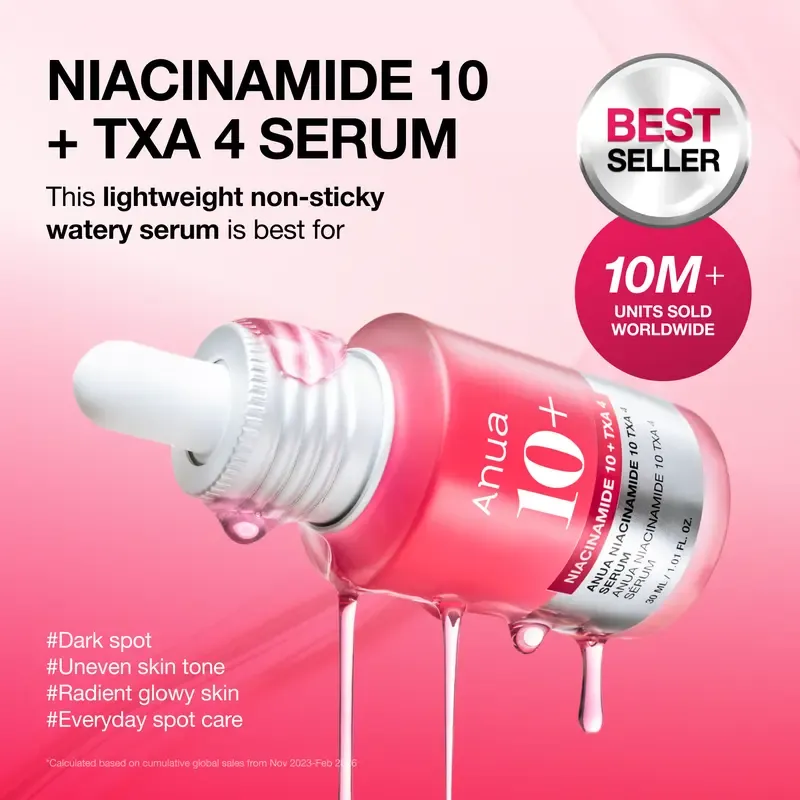 Dark Spot Correcting Serum : 10% Niacinamide+ 4% Tranexamic Acid 1.01 fl.oz. (30ml) ｜ Niacinamide Serum, PM Skincare product, Hyperpigmentation, Brightening