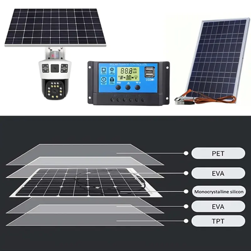 1 Set 12V Portable Flexible Solar Panels Kit with 100A High-Efficiency Controller, Extension Cords & Clips, Reliable Power Charging Equipment for Car Battery, RV, Boat, Ideal Off-Grid Energy Supplies for Outdoor Camping and Emergency Power Needs