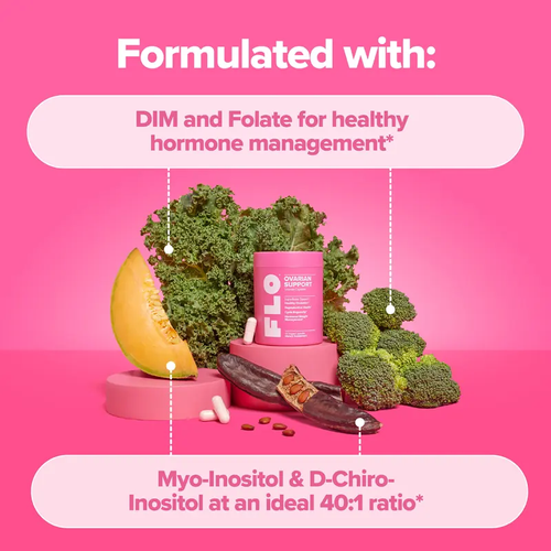 Hormone Balance & Cycle Support Vitamins : Supplement for Women with Myo-Inositol & D-Chiro-Inositol (40:1 Ratio) and DIM and Folic Acid