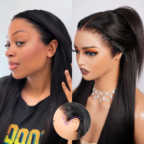 Upgraded hairstyle wig, made of melted high-density lace with 180% density design in the Megalook style. This seamless lace front wig is suitable for the 13x6 size specification. It's soft and smooth to the touch.