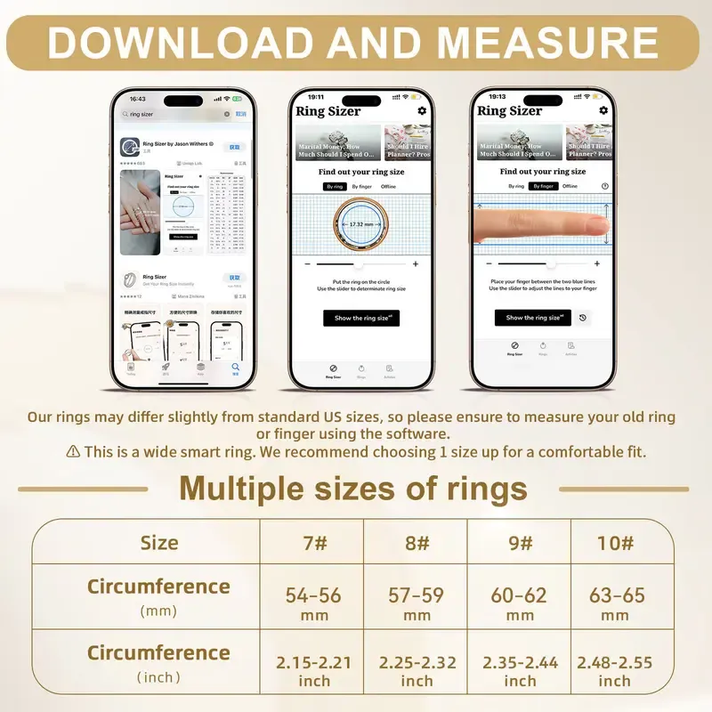 Smart Ring.Smart bracelet with sleep tracking, heart rate monitoring, emotion recognition, and temperature measurement. This wireless fitness tracker comes with multiple workout modes and doesn't require any subscription service. Perfect gift choice with a battery life of up to 3-5 days. Summer deal, get it now at a great price