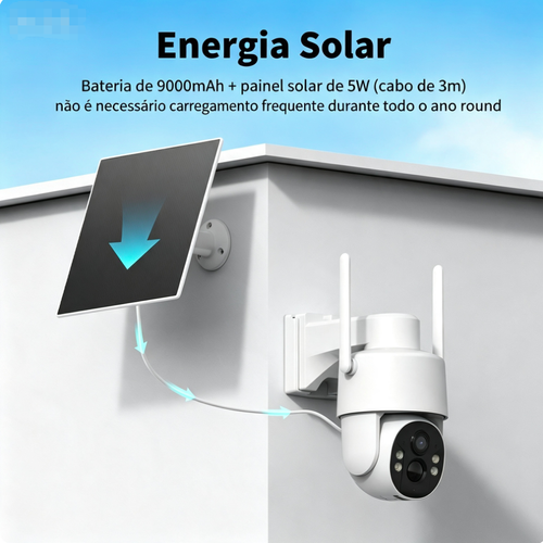 Solar-powered 4G security camera with 4MP high-definition night vision, built-in cellular network module, no need for WiFi connection. Ideal for outdoor use in farms or homes, features IP65 waterproof rating, supports 4G LTE data service, and can be activated for monitoring.