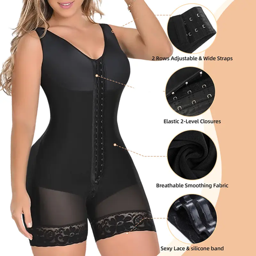 Shapewear for Women Front-Hook Tummy Control Full Shapewear Butt Lifter