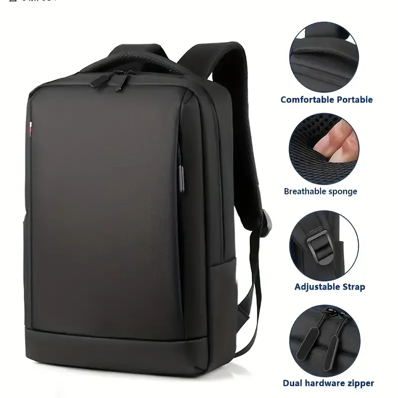 New Men Casual School Backpack, Large Travel Backpack Fit 15.6 Inch Laptop Backpack, Polyester Backpack For Commute College