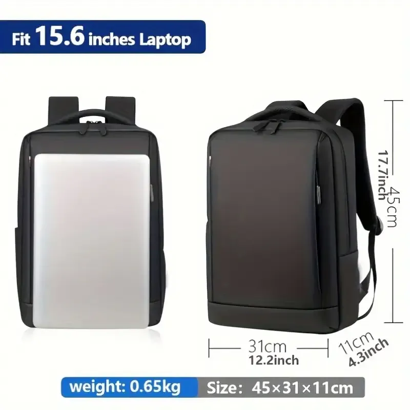New Men Casual School Backpack, Large Travel Backpack Fit 15.6 Inch Laptop Backpack, Polyester Backpack For Commute College