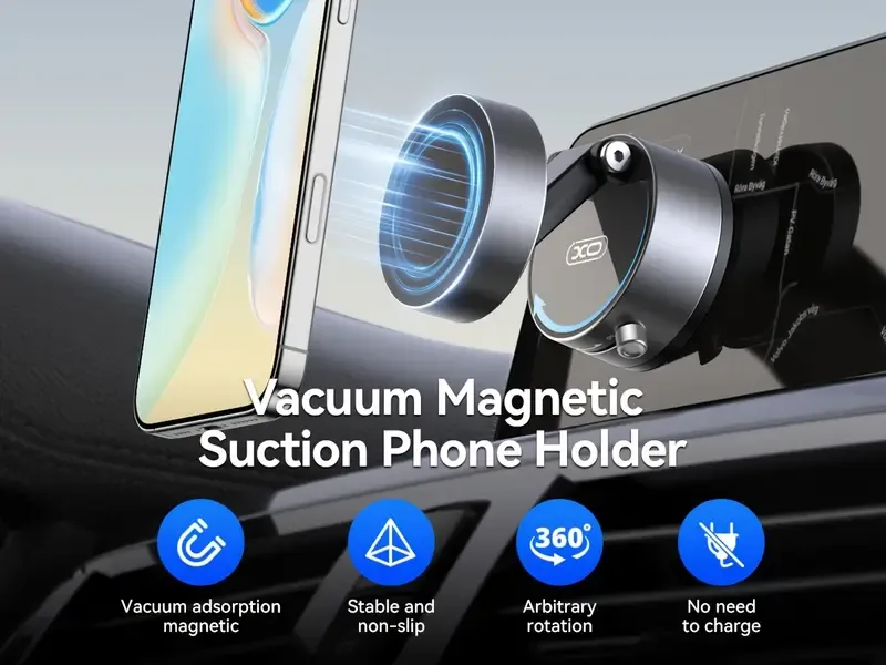2025 New - 360° Rotation - Upgraded Vacuum Magnetic Phone Holder