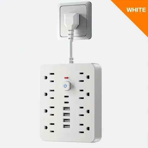 Power Strip with USB Ports Surge Protector Extension Cord with Multi-Outlet USB Wall Plug