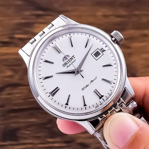 Fully automatic mechanical watch, large dial, bubble mirror, solid steel strap, waterproof, fashionable Oriental Double Lion mechanical watch for men