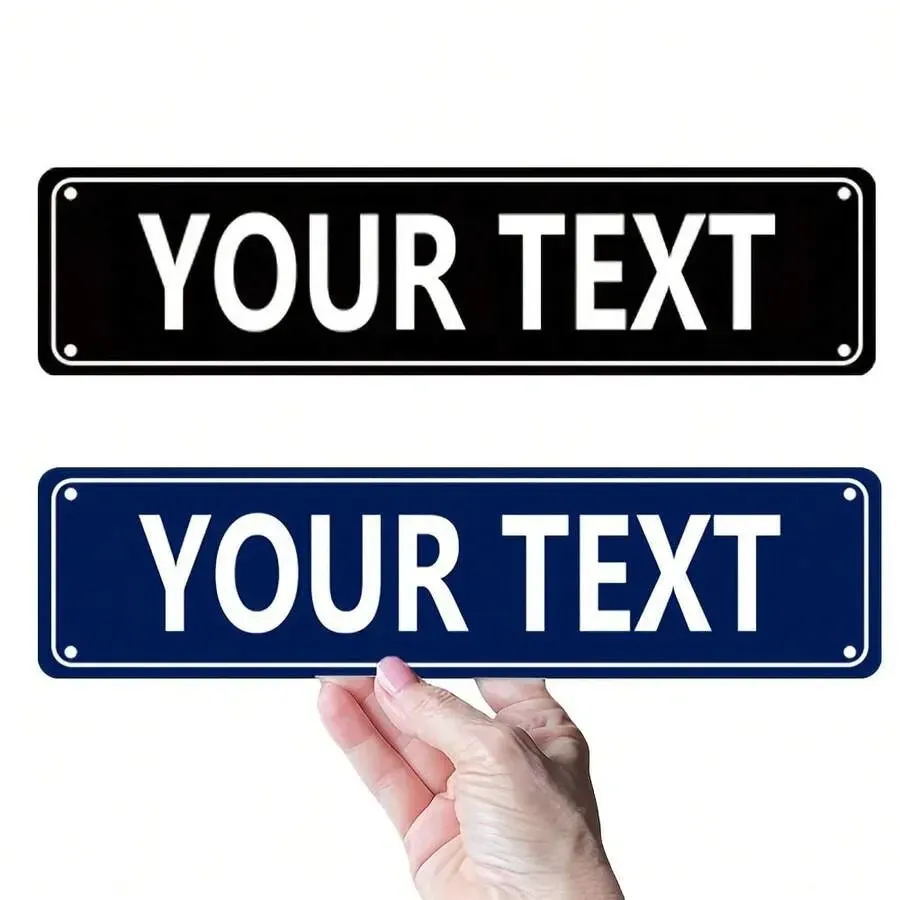 Personalized Metal Street Sign – Custom Text Wall Decor for Indoor & Outdoor Use