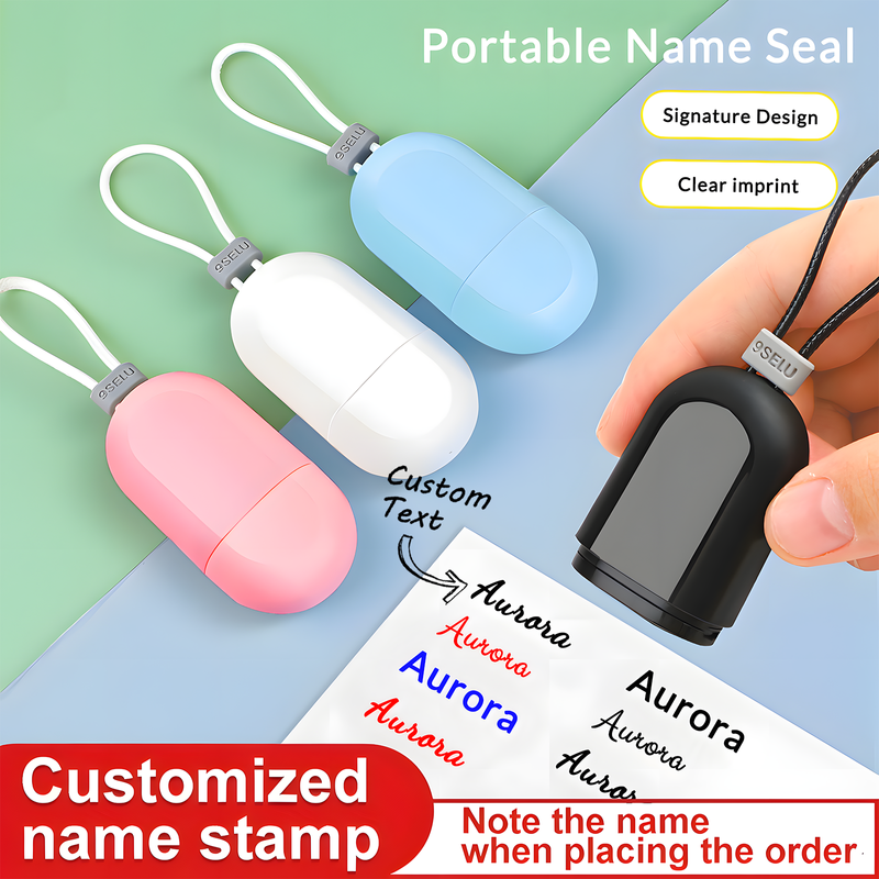 Customized Signature Stamp, Handwritten Signature Stamp, Automatic Press Signature Stamp, High-End Private Customization, Perfect For Professionals Like Nurses, Showcases Personality And Professionalism Back To School